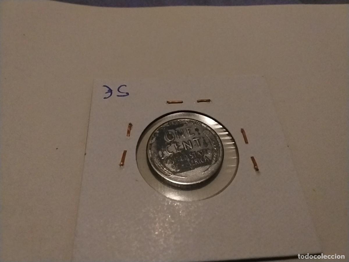 Monedas antiguas de Am&eacute;rica: Moneda 1 centavo EEUU 1943 - Foto 2