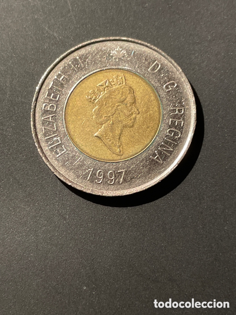 Monedas antiguas de Am&eacute;rica: Canad&aacute; 2 d&oacute;lares a&ntilde;o 1997 - Foto 2