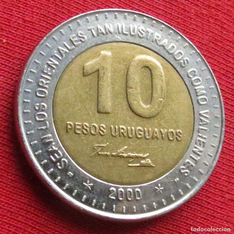 Monedas antiguas de Am&eacute;rica: Uruguay 10 pesos 2000 - Foto 1