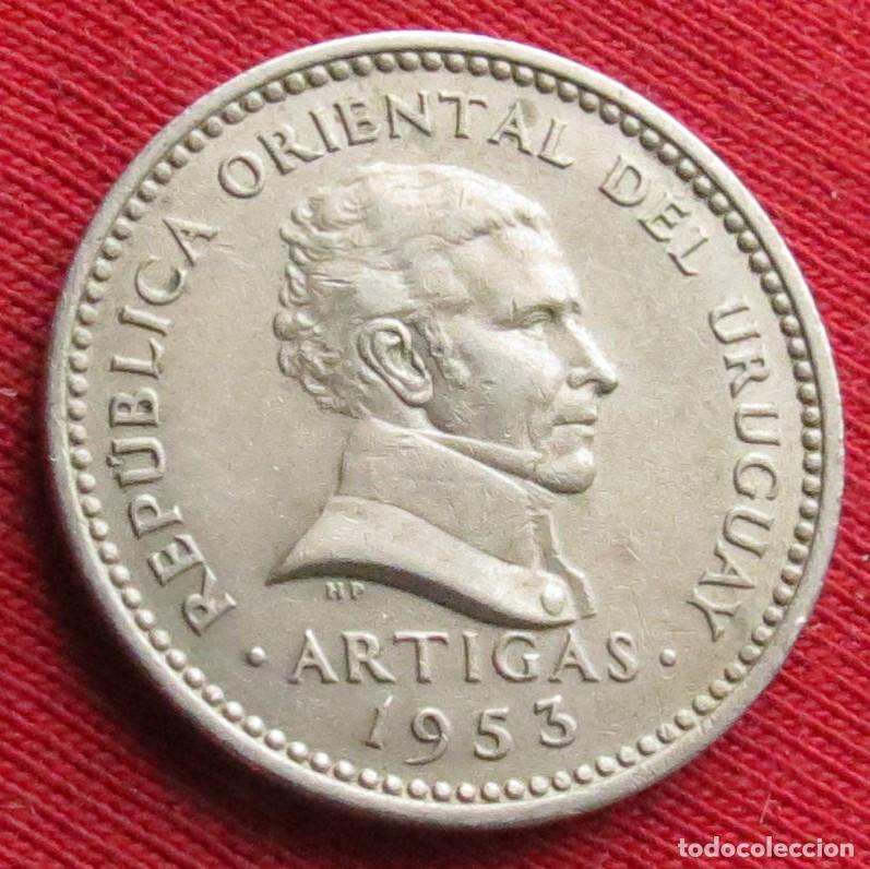 Monedas antiguas de Am&eacute;rica: Uruguay 10 centesimos 1953 - Foto 2