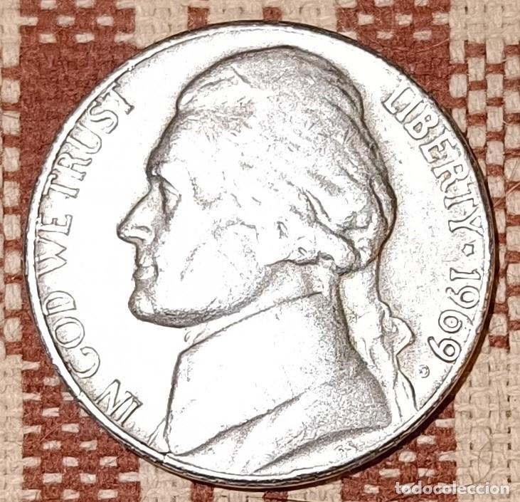 Monedas antiguas de Am&eacute;rica: Moneda de 5 centavos de 1969 - U.S.A. - Foto 1