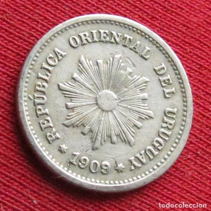 Monedas antiguas de Am&eacute;rica: Uruguay 1 centesimo 1909 - Foto 2