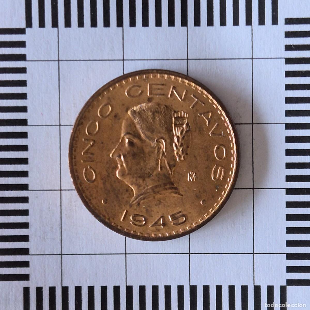 Monedas antiguas de Am&eacute;rica: 5 CENTAVOS, M&Eacute;XICO. 1945. (KM#424). - Foto 1