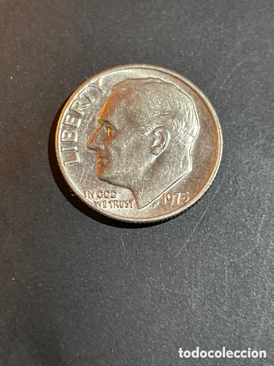 Monedas antiguas de Am&eacute;rica: ONE dime EEUU a&ntilde;o 1975 - Foto 1