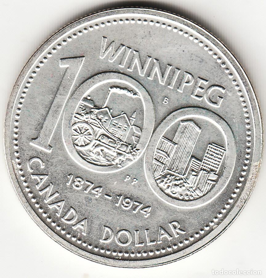 Monedas antiguas de Am&eacute;rica: CANADA: DOLLAR PLATA 1974 - Foto 1