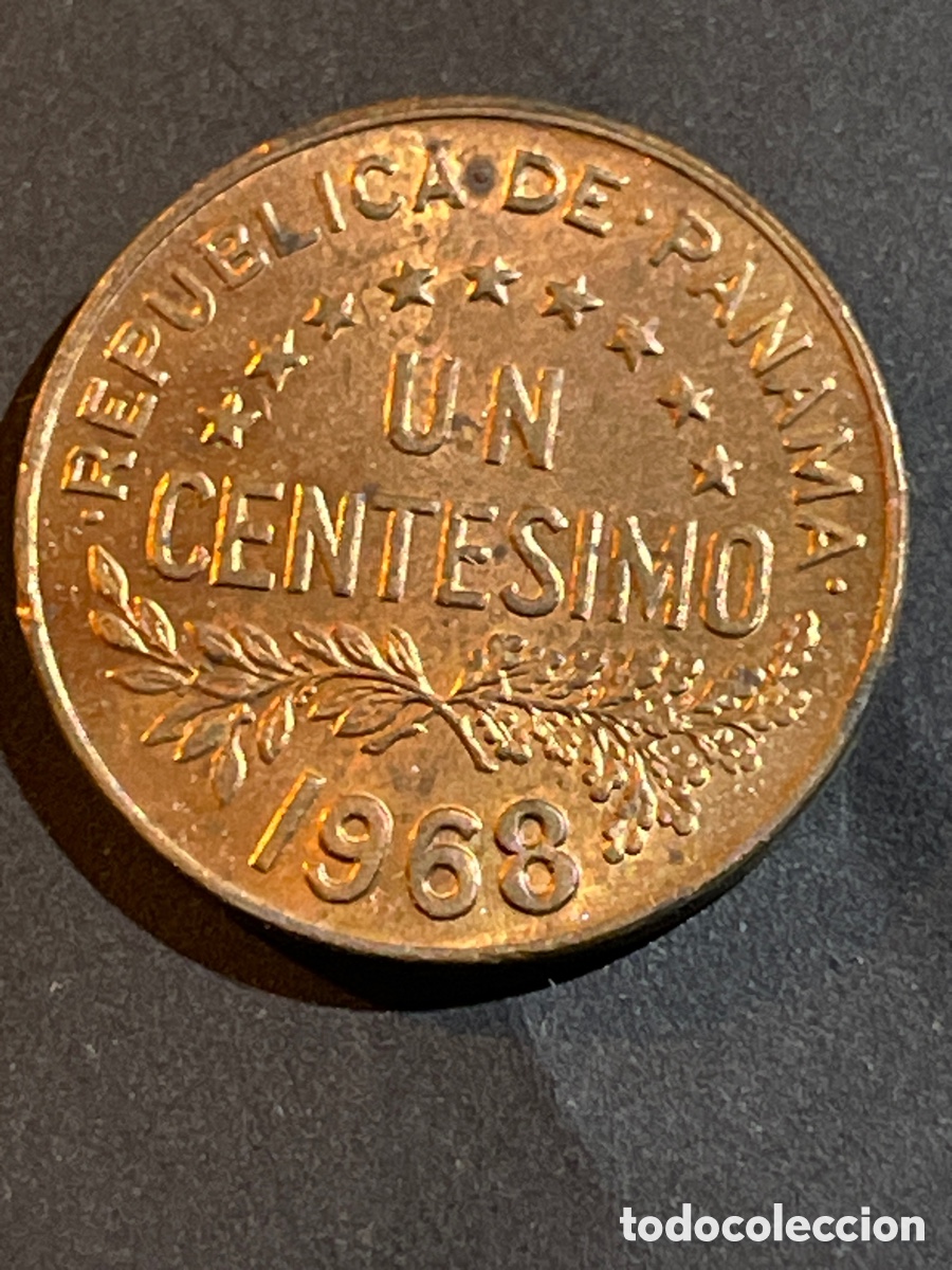 Monedas antiguas de Am&eacute;rica: Panam&aacute; 1 cent&eacute;simo 1968 - Foto 2