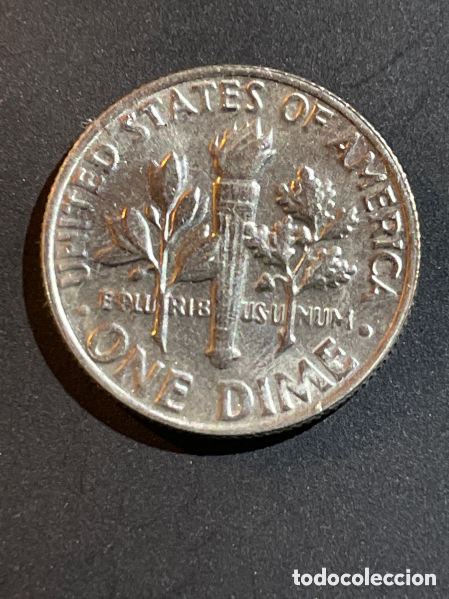 Monedas antiguas de Am&eacute;rica: ONE dime EEUU A&Ntilde;O 1980 - Foto 2