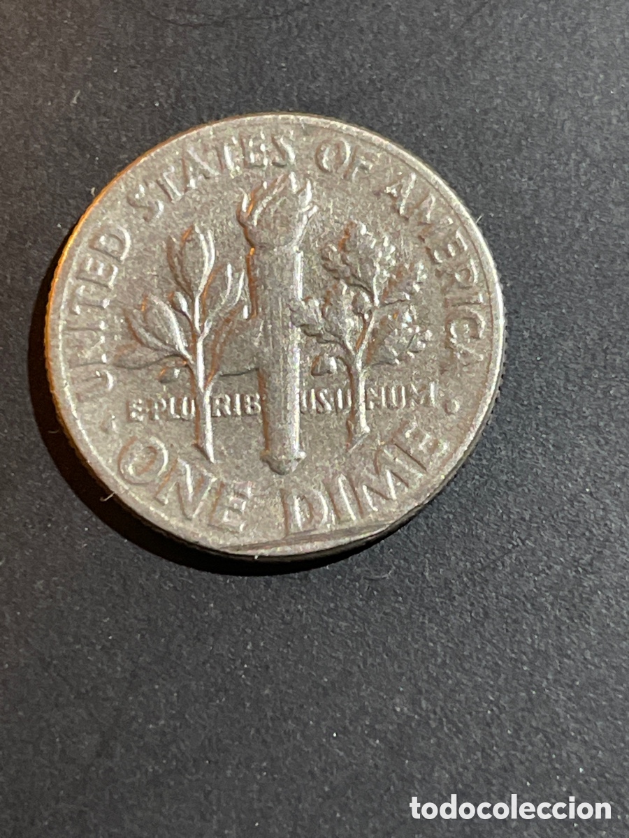 Monedas antiguas de Am&eacute;rica: ONE dime EEUU a&ntilde;o 1971 - Foto 2