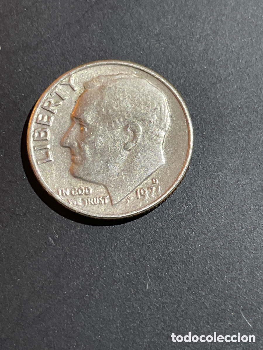 Monedas antiguas de Am&eacute;rica: ONE dime EEUU a&ntilde;o 1971 - Foto 1