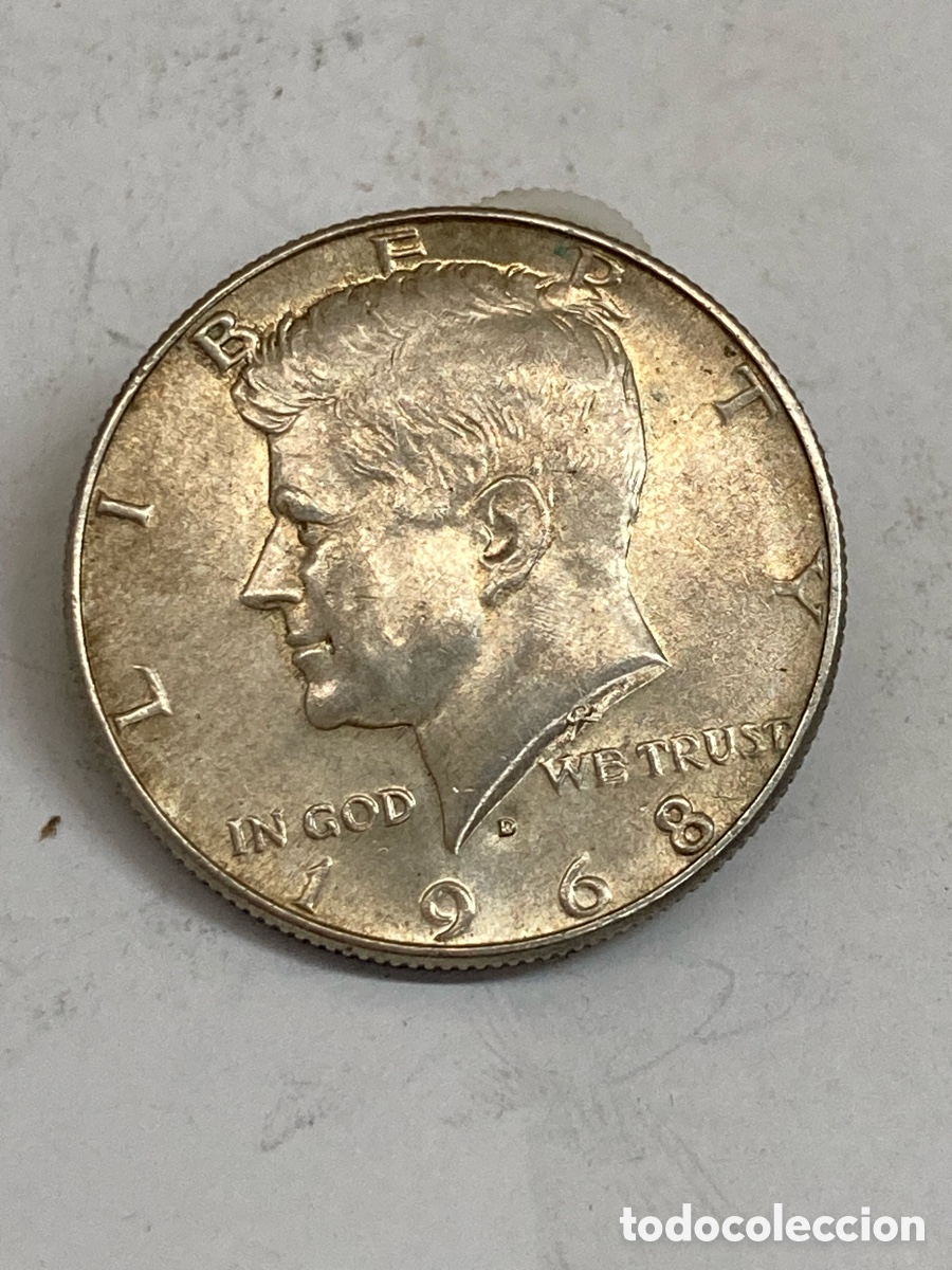 Monedas antiguas de Am&eacute;rica: Moneda half dollar 1968 J58 - Foto 2