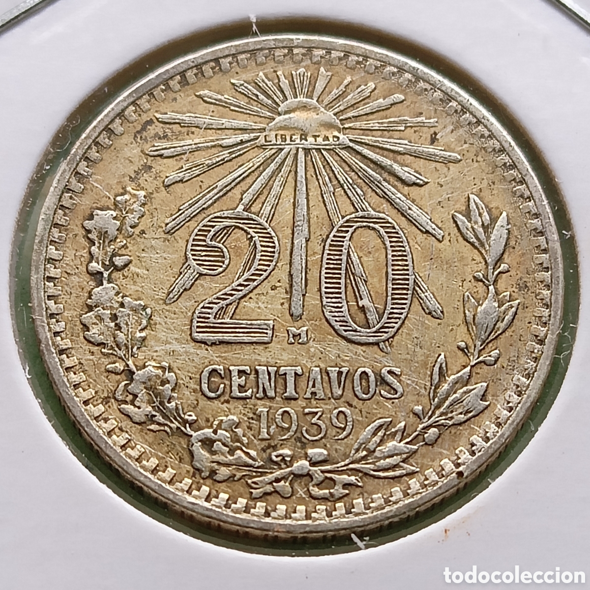 Monedas antiguas de Am&eacute;rica: 20 Centavos M&eacute;xico. 1939 - Foto 1