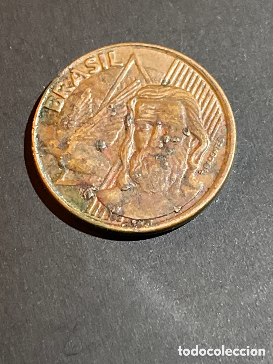 Monedas antiguas de Am&eacute;rica: Moneda Brasil 5 centavos - Foto 1