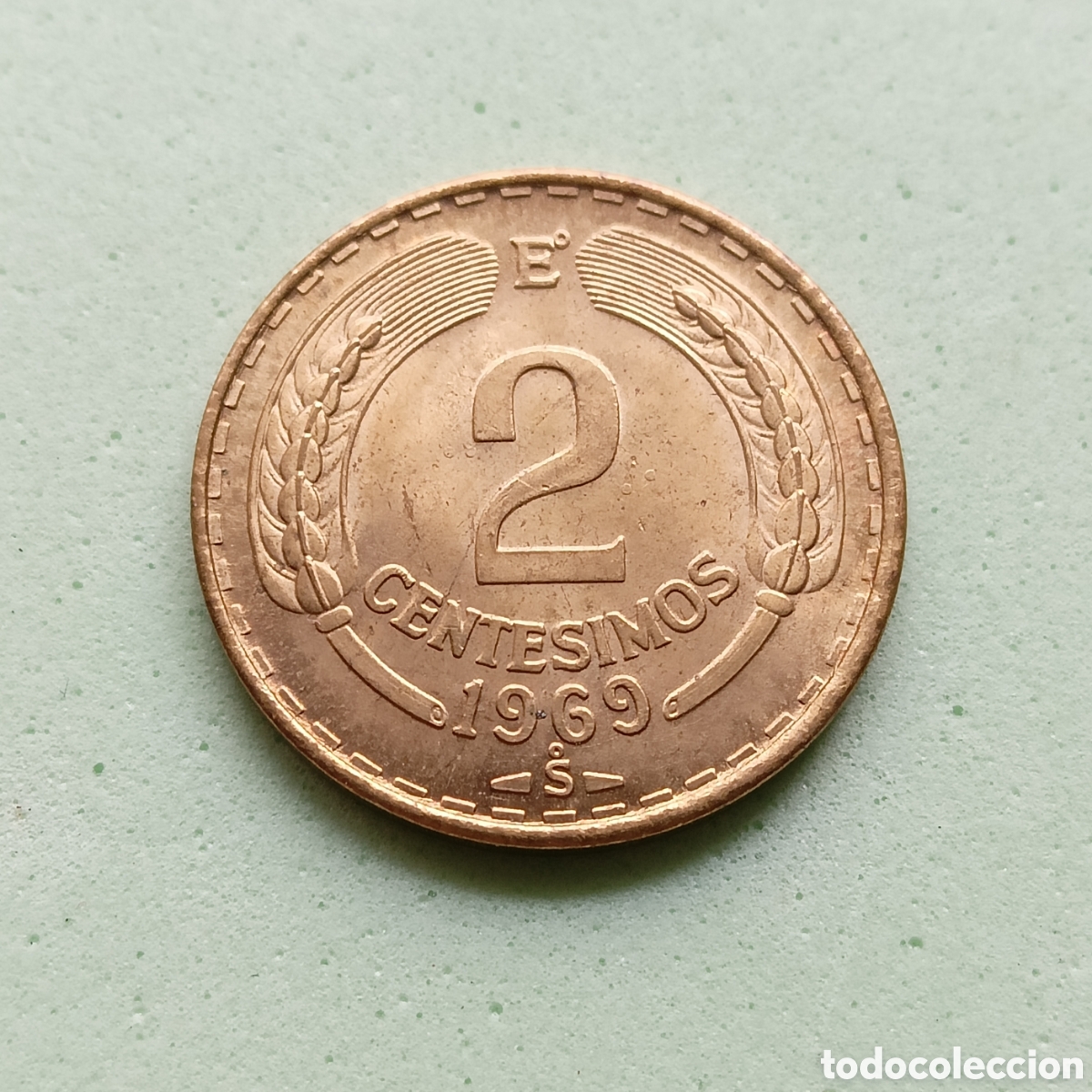 Monedas antiguas de Am&eacute;rica: 2 C&eacute;ntimos 1969. Chile - Foto 1