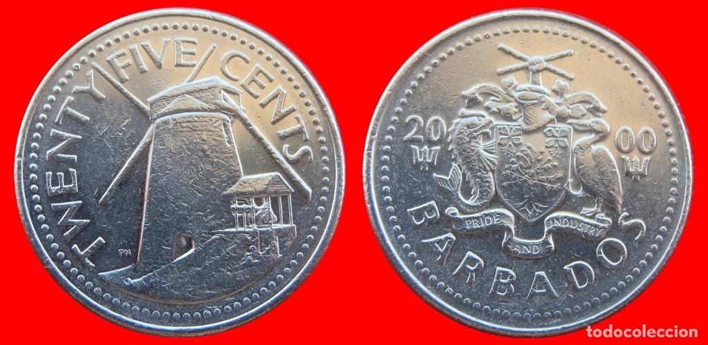 Monedas antiguas de Am&eacute;rica: 25 CENTAVOS 2000 BARBADOS-117941 - Foto 1