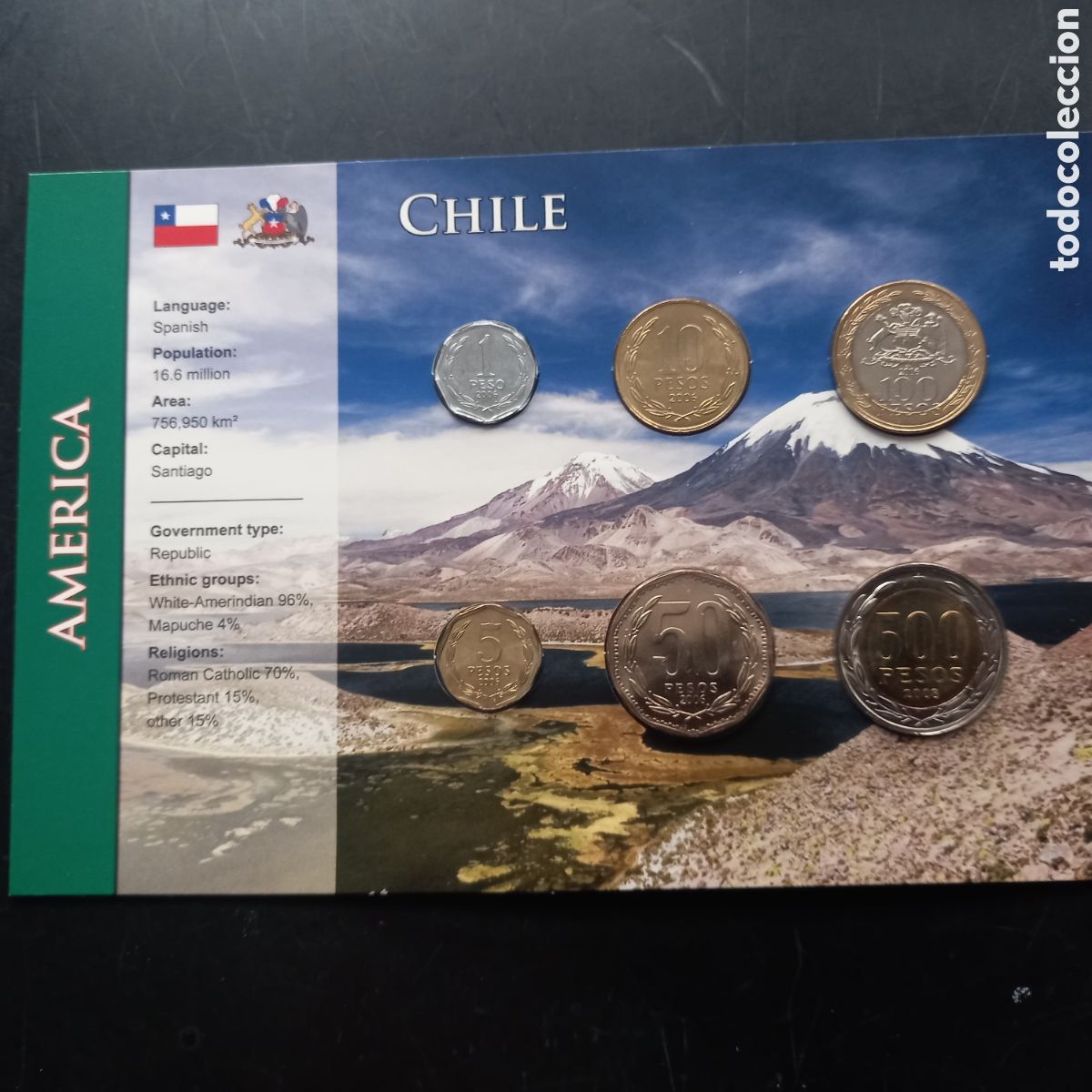 Monedas antiguas de Am&eacute;rica: Monedas en cartera Chile 2006 - Foto 2