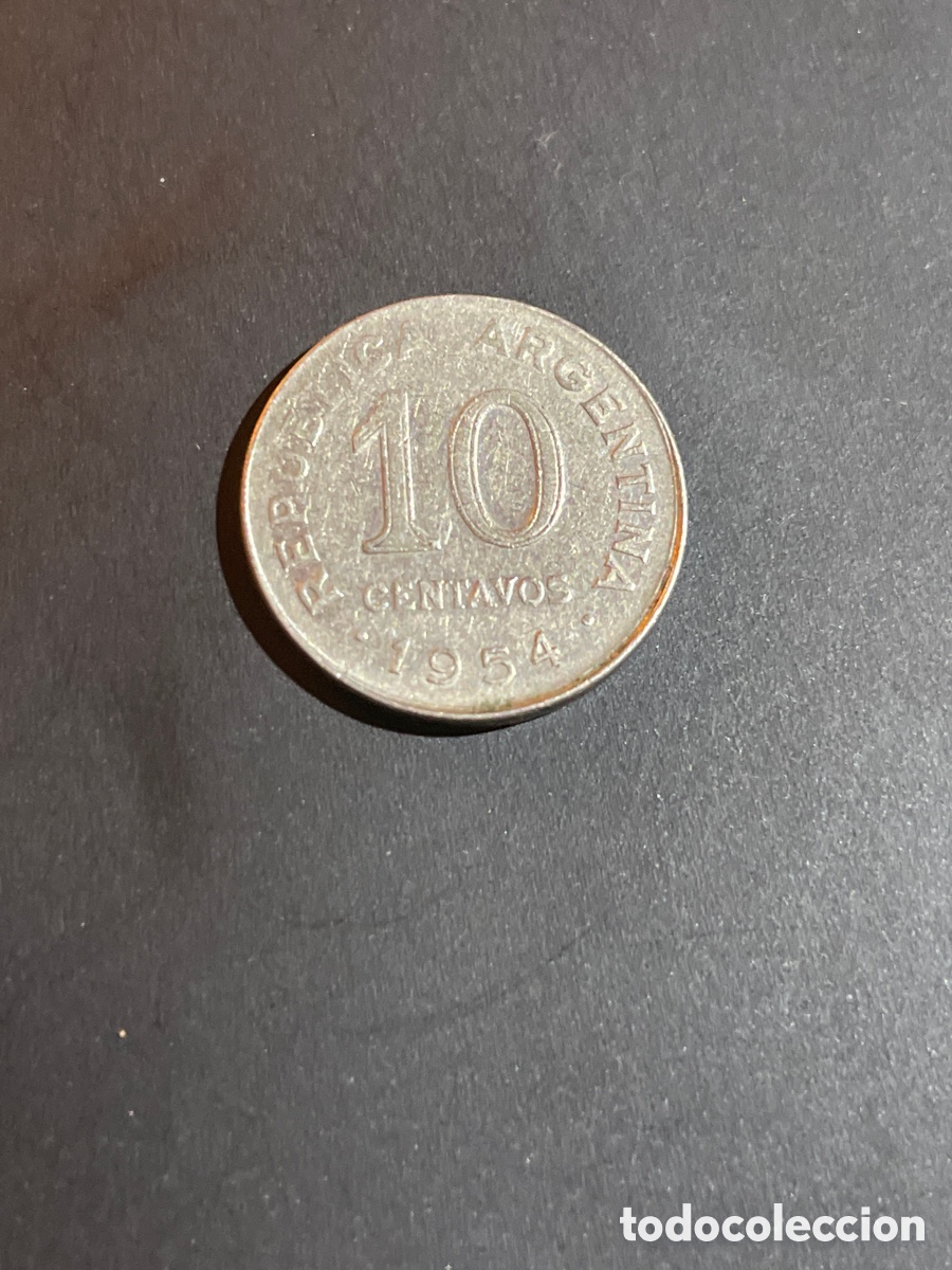 Monedas antiguas de Am&eacute;rica: Argentina 10 centavos 1954 - Foto 2