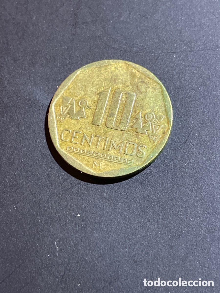 Monedas antiguas de Am&eacute;rica: Moneda de peru 10 ctm - Foto 2