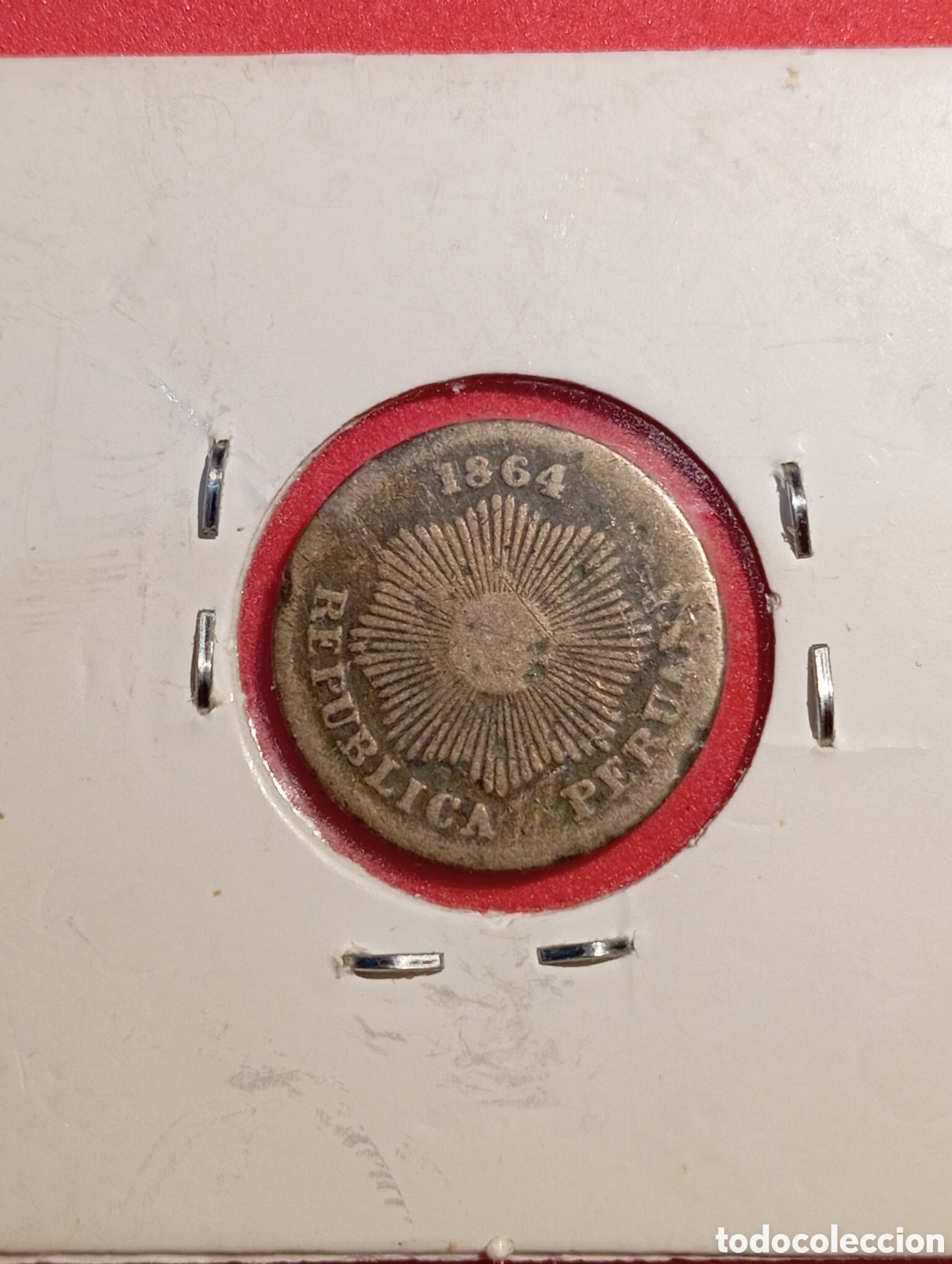 Monedas antiguas de Am&eacute;rica: Moneda un centavo 1864 peru - Foto 2