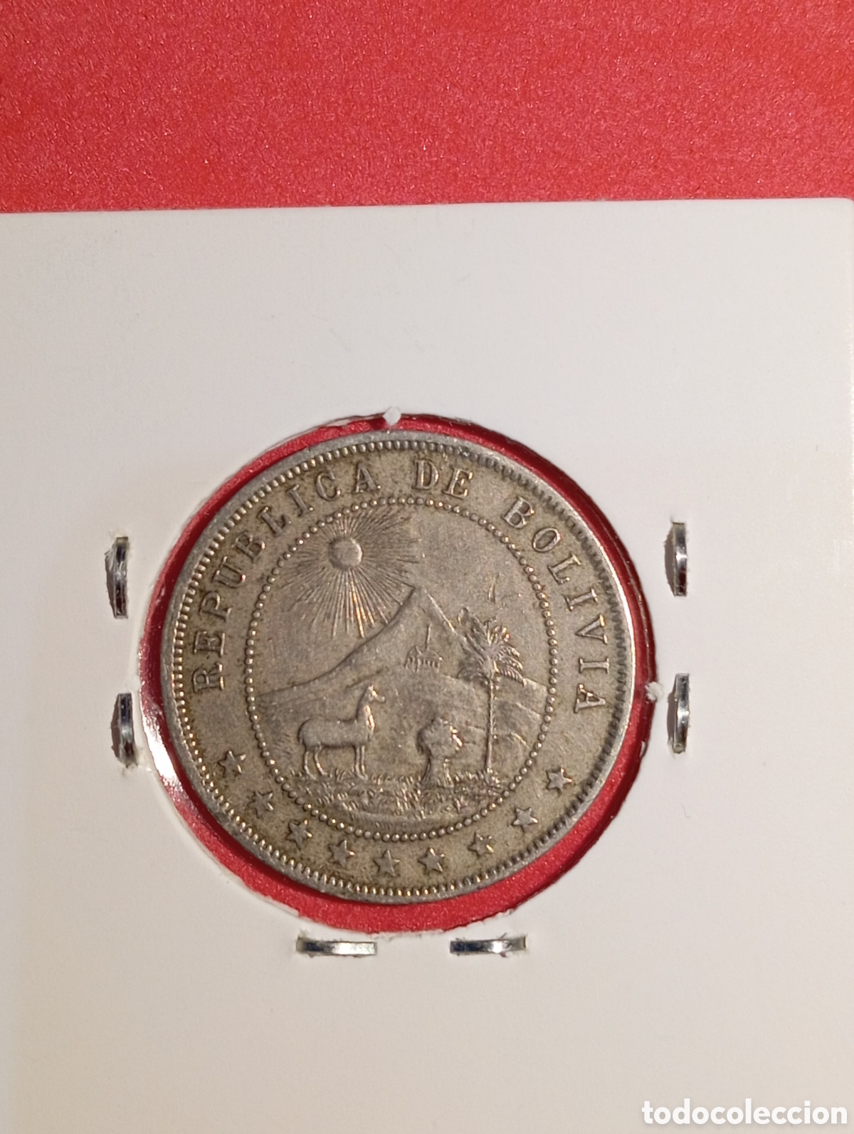 Monedas antiguas de Am&eacute;rica: Moneda 10 c de Bolivia 1908 - Foto 2