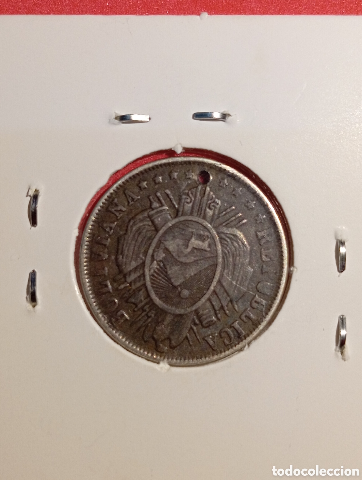Monedas antiguas de Am&eacute;rica: Moneda de 29 cent Bolivia 1880 - Foto 2