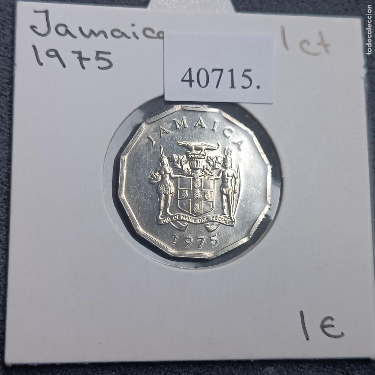 Monedas antiguas de Am&eacute;rica: Jamaica 1 c&eacute;ntimo 1975 - Foto 1