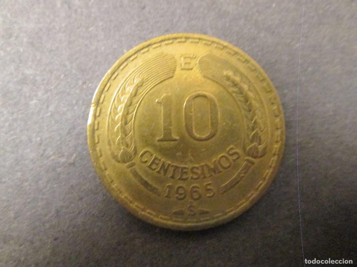 Monedas antiguas de Am&eacute;rica: 10 CENTESIMOS 1965 CHILE - Foto 2