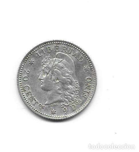 Monedas antiguas de Am&eacute;rica: ARGENTINA- 20 CENTAVOS-1882 - Foto 2