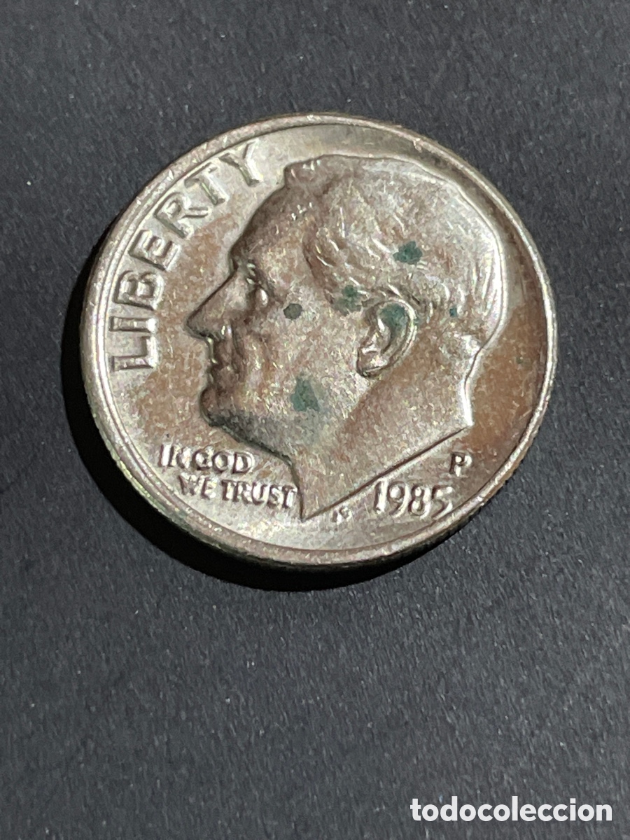 Monedas antiguas de Am&eacute;rica: Moneda EEUU ONE dime 1985 - Foto 2