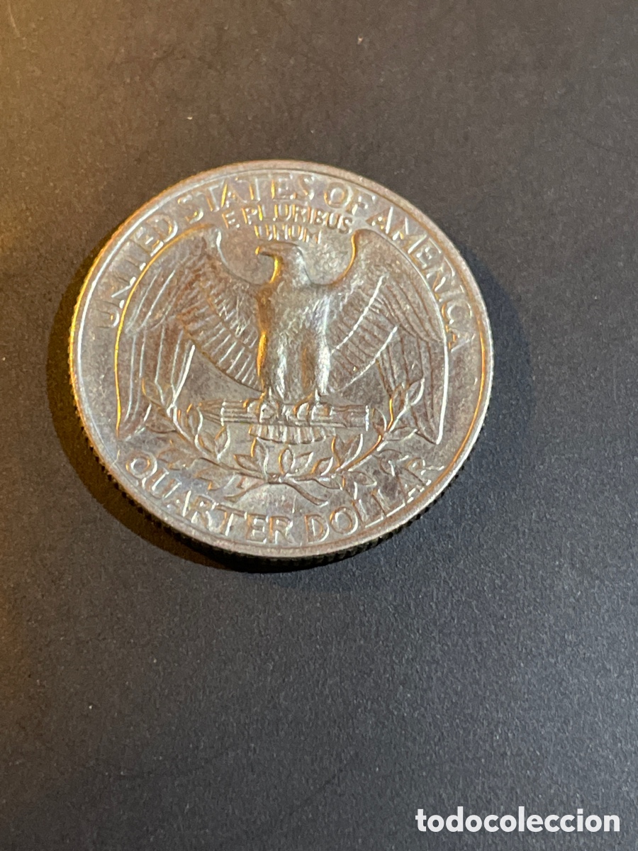 Monedas antiguas de Am&eacute;rica: 1/4 cuarter d&oacute;lar EEUU - Foto 2