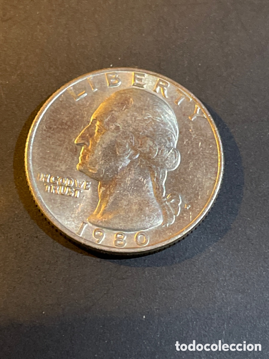 Monedas antiguas de Am&eacute;rica: 1/4 cuarter d&oacute;lar EEUU - Foto 1