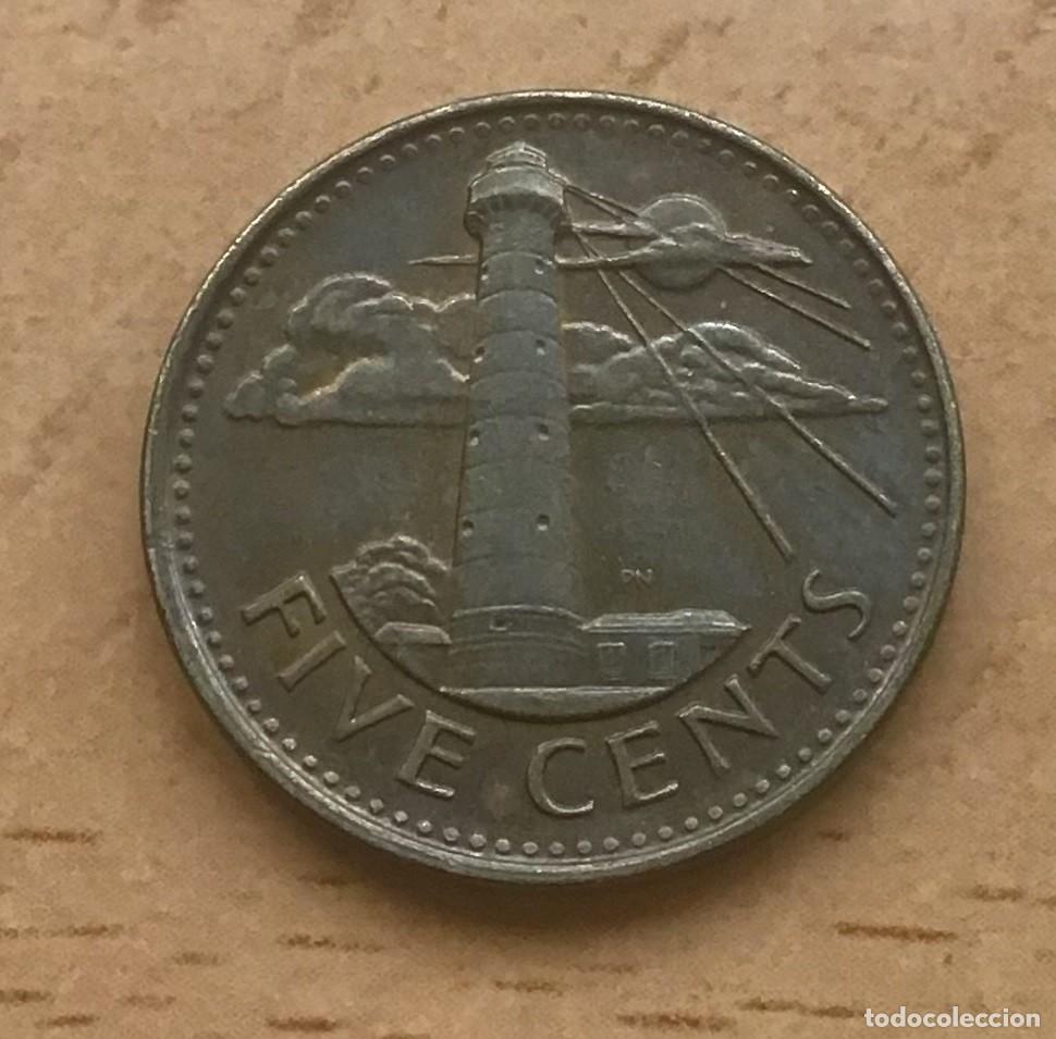 Monedas antiguas de Am&eacute;rica: 5 centavos de Barbados. A&ntilde;o 2008 - Foto 1