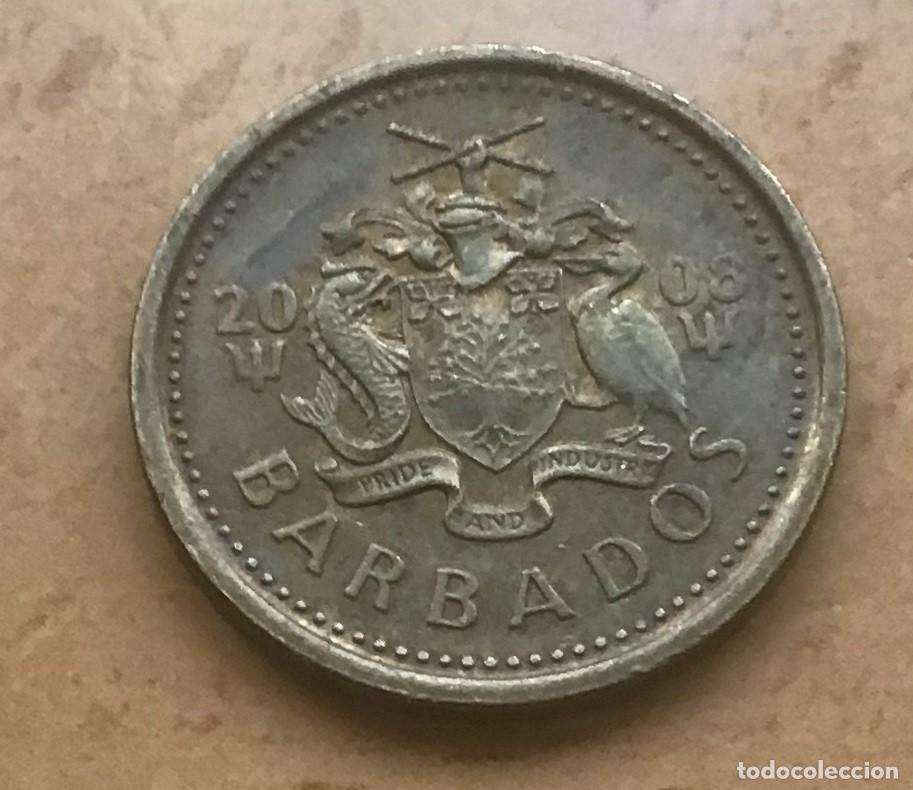 Monedas antiguas de Am&eacute;rica: 5 centavos de Barbados. A&ntilde;o 2008 - Foto 2