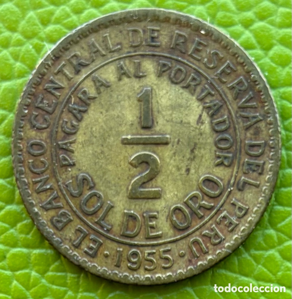 Monedas antiguas de Am&eacute;rica: PER&Uacute;. MEDIO SOL DE ORO. 1955. - Foto 2