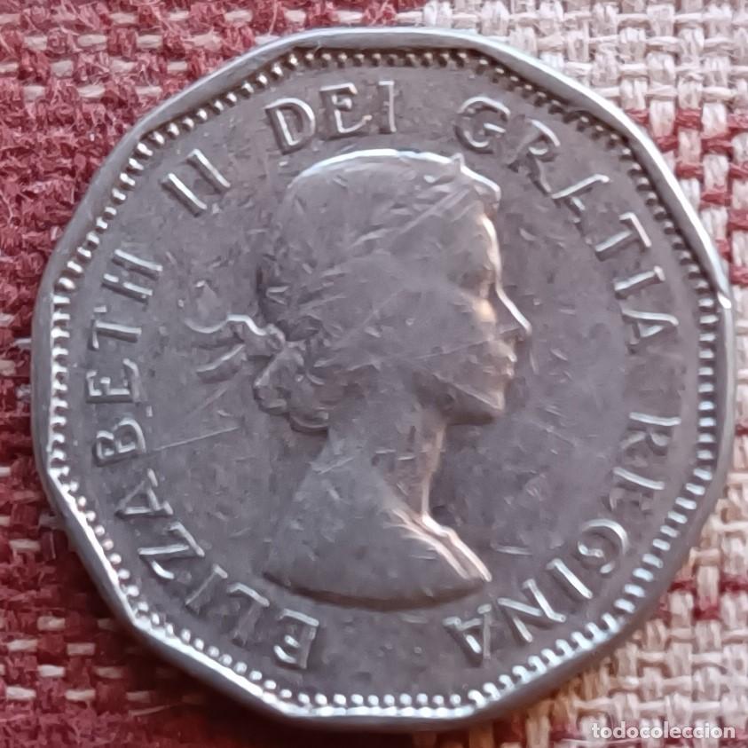 Monedas antiguas de Am&eacute;rica: Moneda de 5 cents de 1960 - Canada - Foto 2