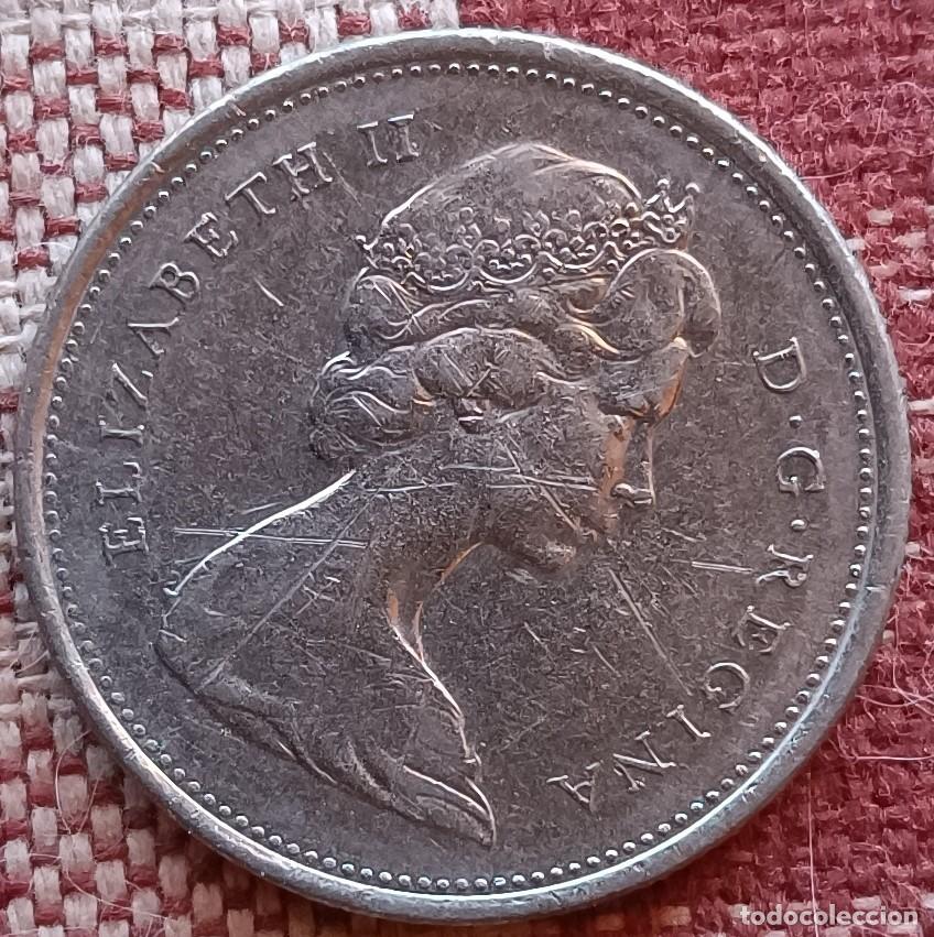 Monedas antiguas de Am&eacute;rica: Moneda de 25 cents de 1969 - Canad&aacute; - Foto 1