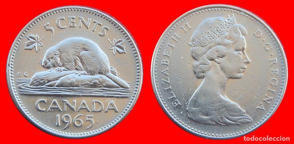Monedas antiguas de Am&eacute;rica: 5 CENTAVOS 1965 CANADA-118375 - Foto 1