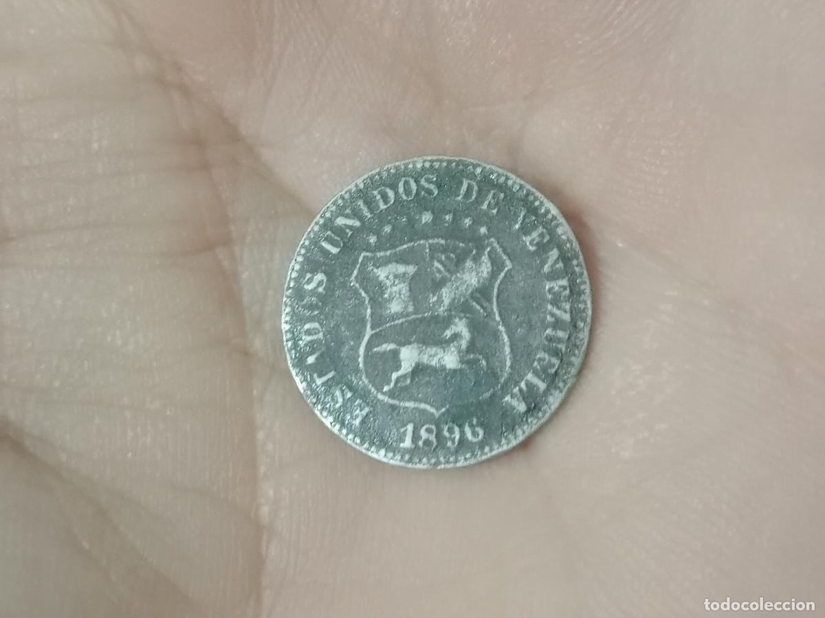 Monedas antiguas de Am&eacute;rica: 5 C&Eacute;NTIMOS VENEZUELA 1896 - Foto 1