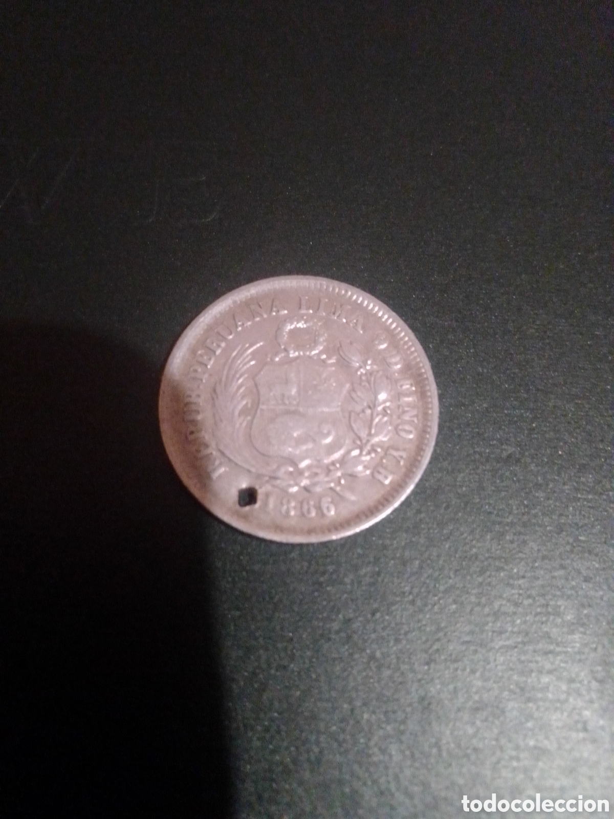 Monedas antiguas de Am&eacute;rica: PERU 1/5 SOL 1866 ...... - Foto 2