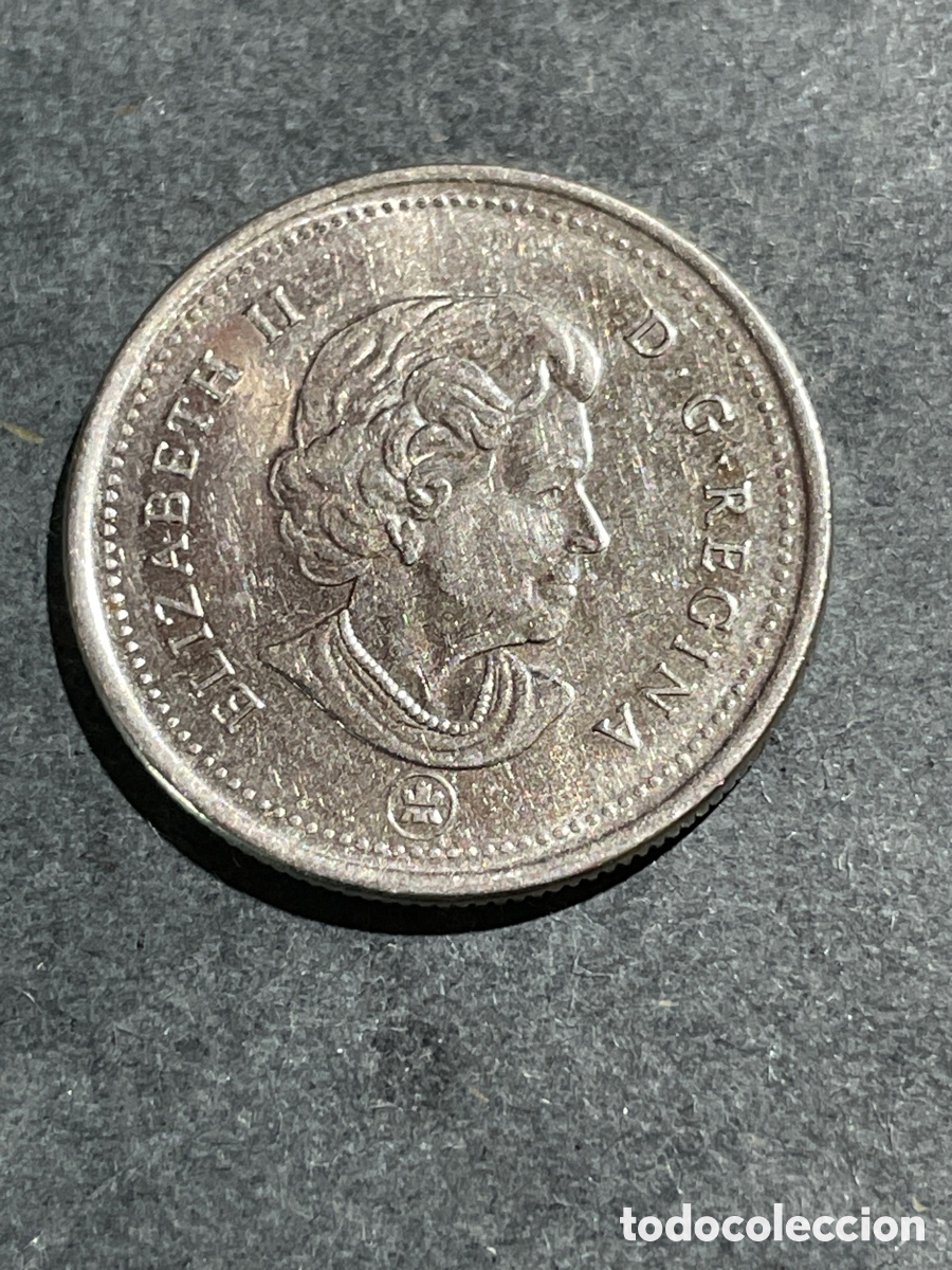 Monedas antiguas de Am&eacute;rica: Canad&aacute; 25 cent a&ntilde;o 2008 - Foto 2