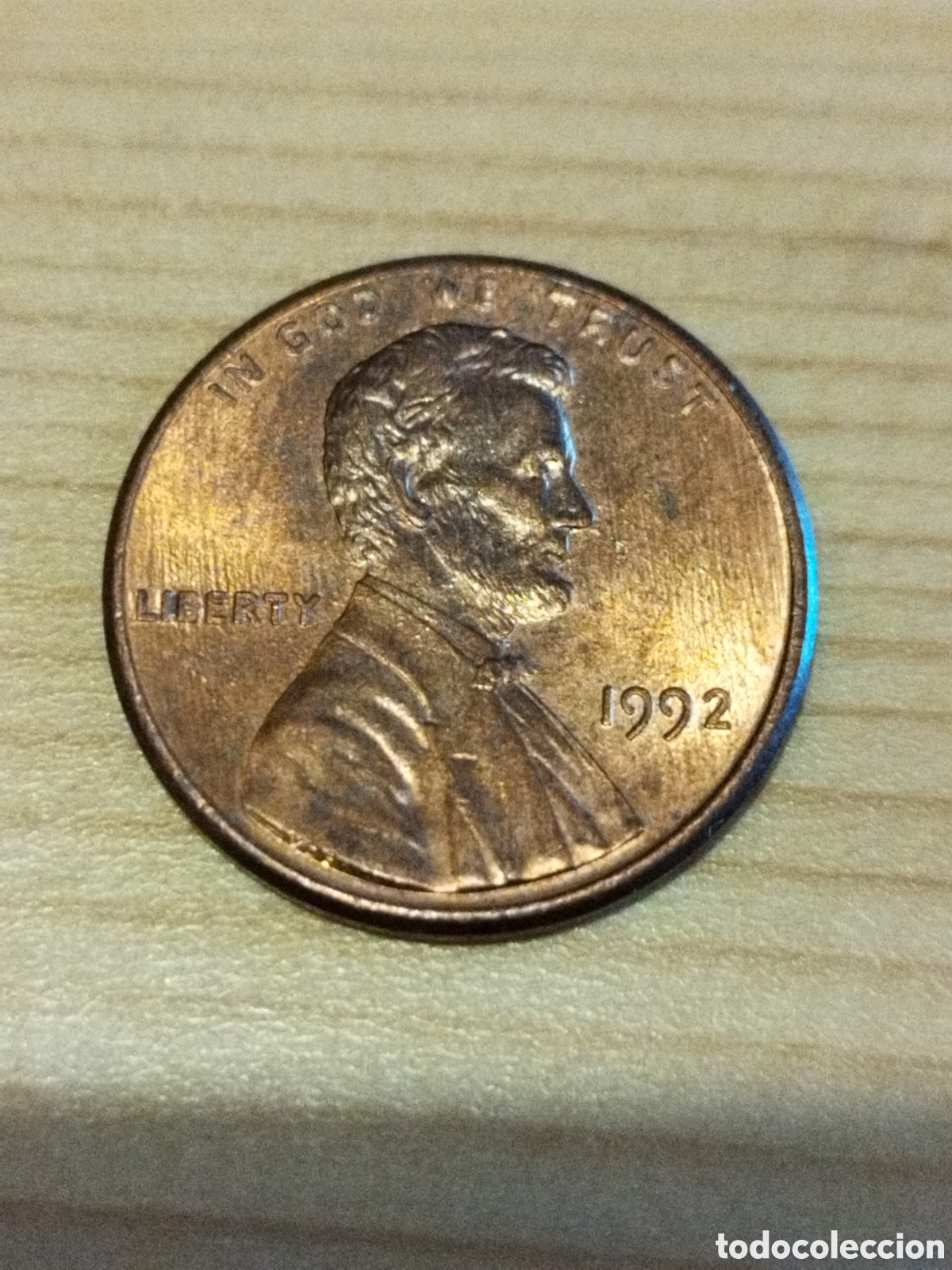 Monedas antiguas de Am&eacute;rica: Moneda de 1 cent USA 1992 sc- - Foto 2