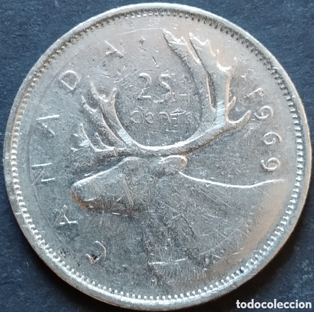 Monedas antiguas de Am&eacute;rica: MONEDA - CANAD&Aacute; 25 CENTS 1969 - Foto 1