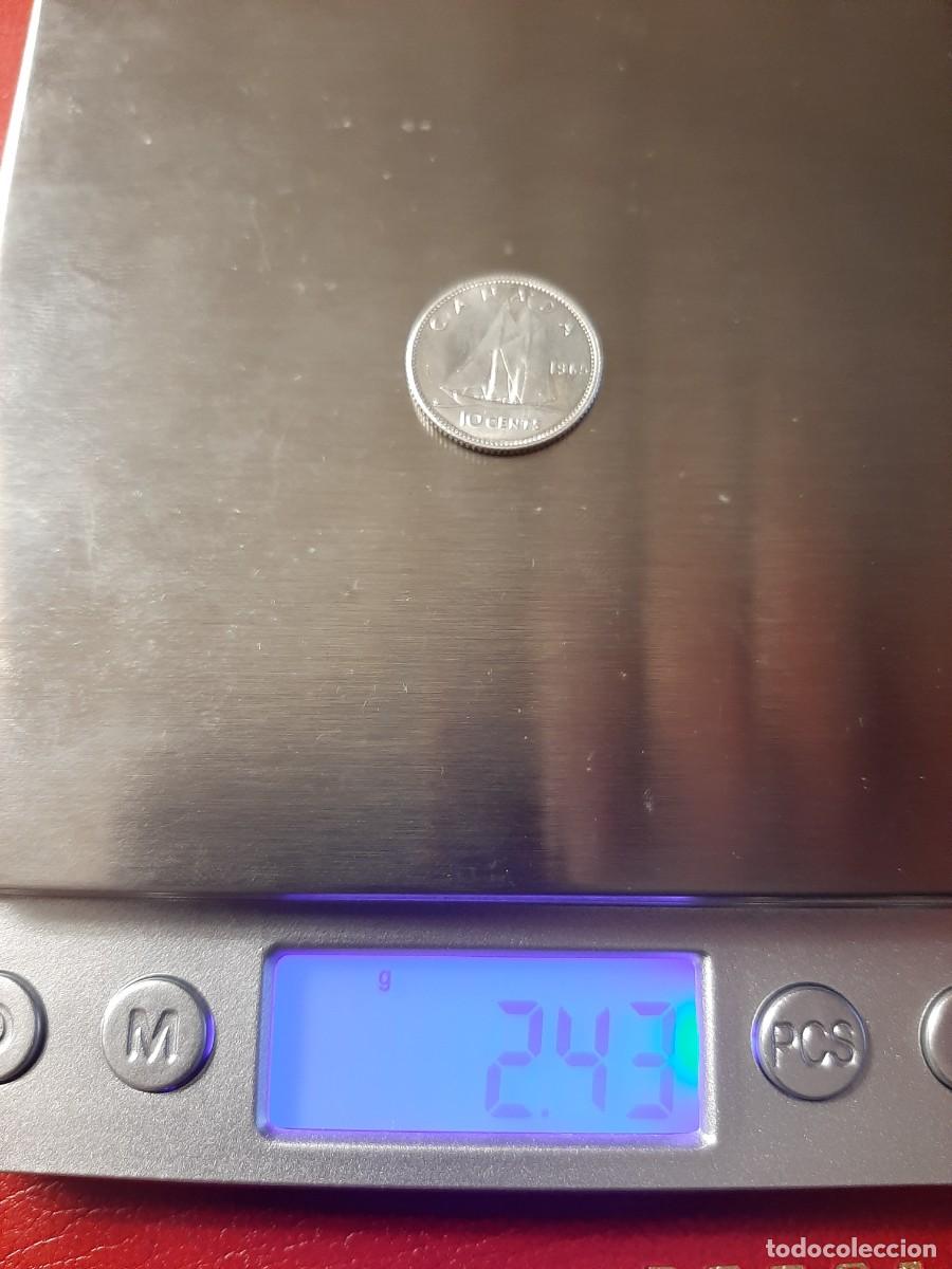 Monedas antiguas de Am&eacute;rica: Moneda de plata. CANAD&Aacute;; 10 C&eacute;ntimos de 1965. SIN CIRCULAR. - Foto 3