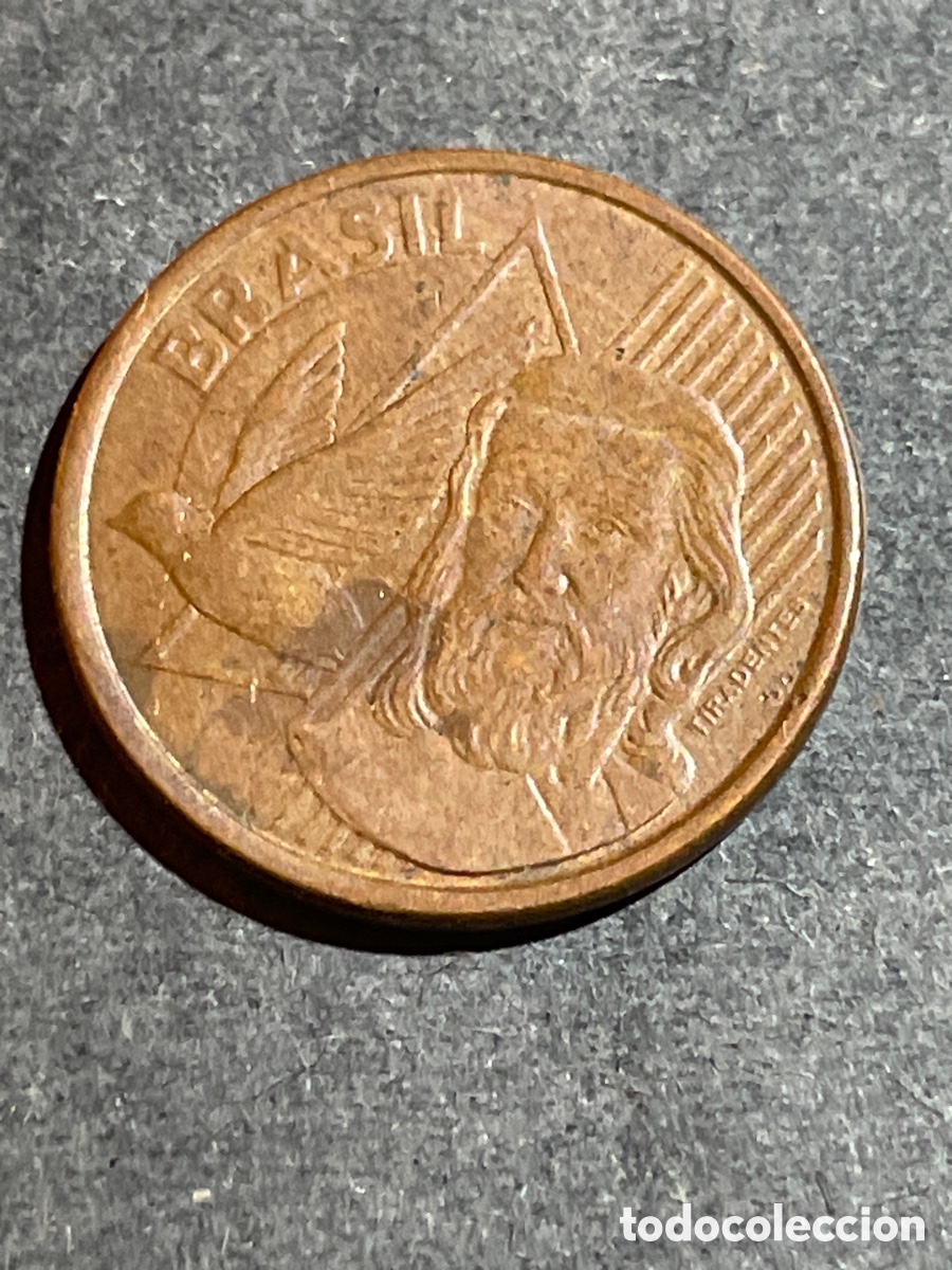 Monedas antiguas de Am&eacute;rica: Moneda Brasil 5 centavos - Foto 1