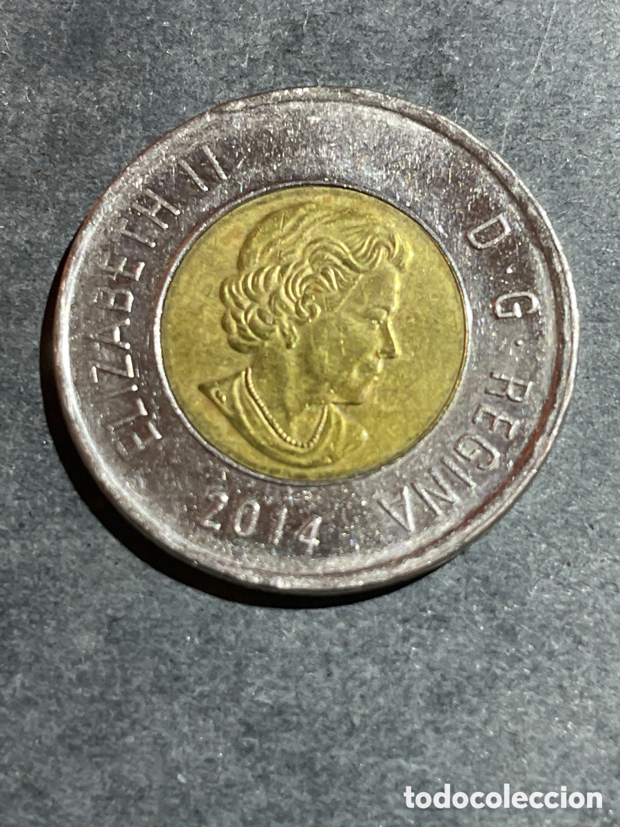 Monedas antiguas de Am&eacute;rica: Canad&aacute; 2 d&oacute;lares a&ntilde;o 2014 - Foto 2