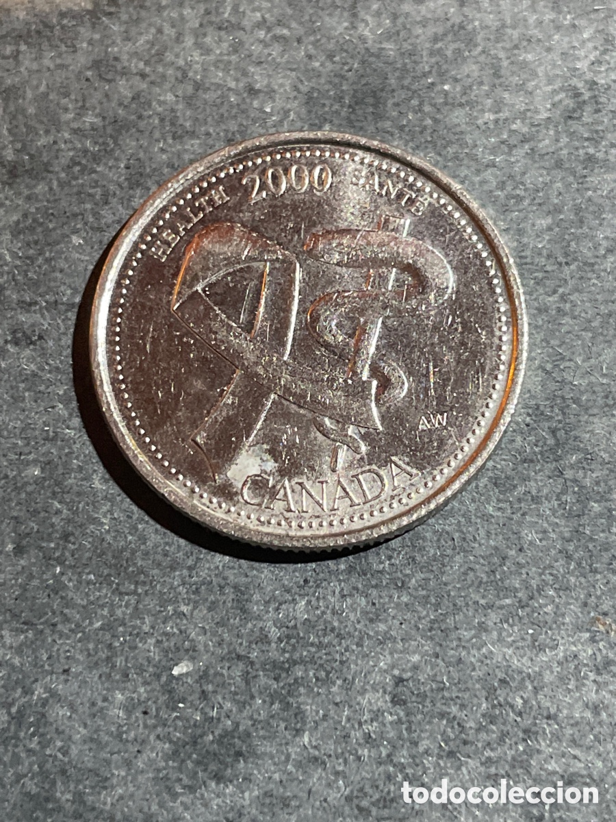 Monedas antiguas de Am&eacute;rica: Canad&aacute; 25 cent a&ntilde;o 2000 - Foto 1