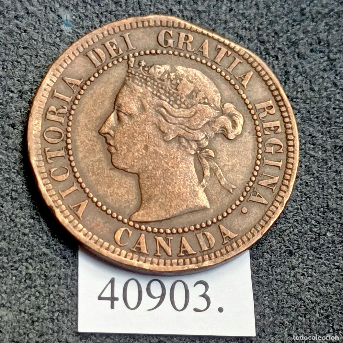 Monedas antiguas de Am&eacute;rica: Canad&aacute; 1 c&eacute;ntimo 1891 - Foto 1