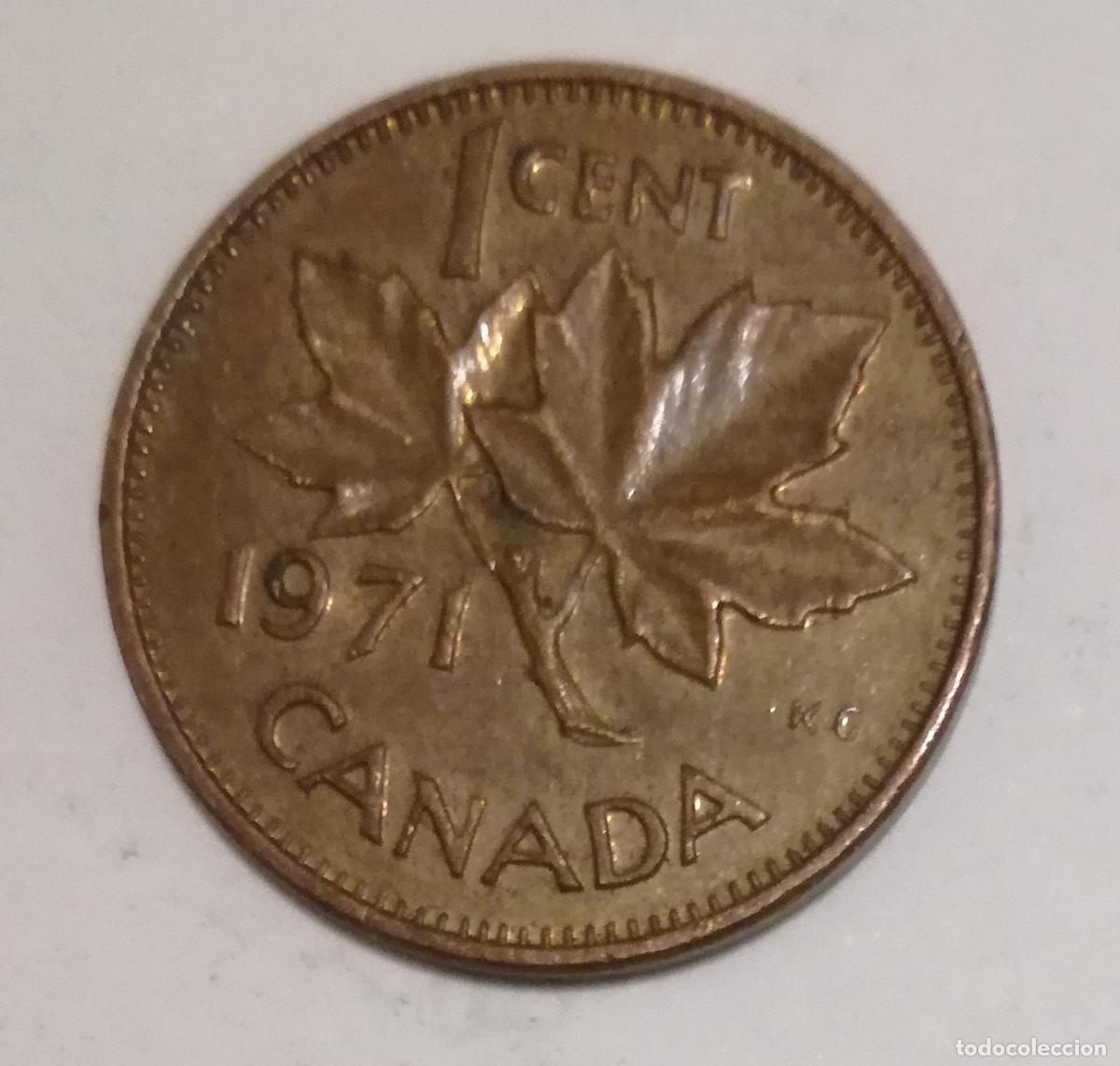 Monedas antiguas de Am&eacute;rica: Moneda de Canada: 1 cent; a&ntilde;o 1971 (Maris) - Foto 1