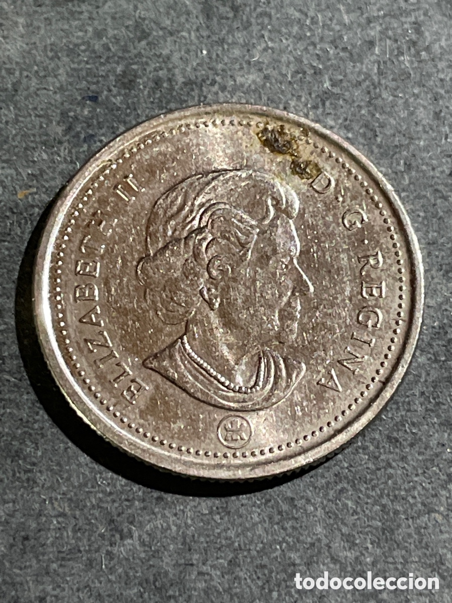 Monedas antiguas de Am&eacute;rica: Canad&aacute; 25 cent a&ntilde;o 2008 - Foto 2