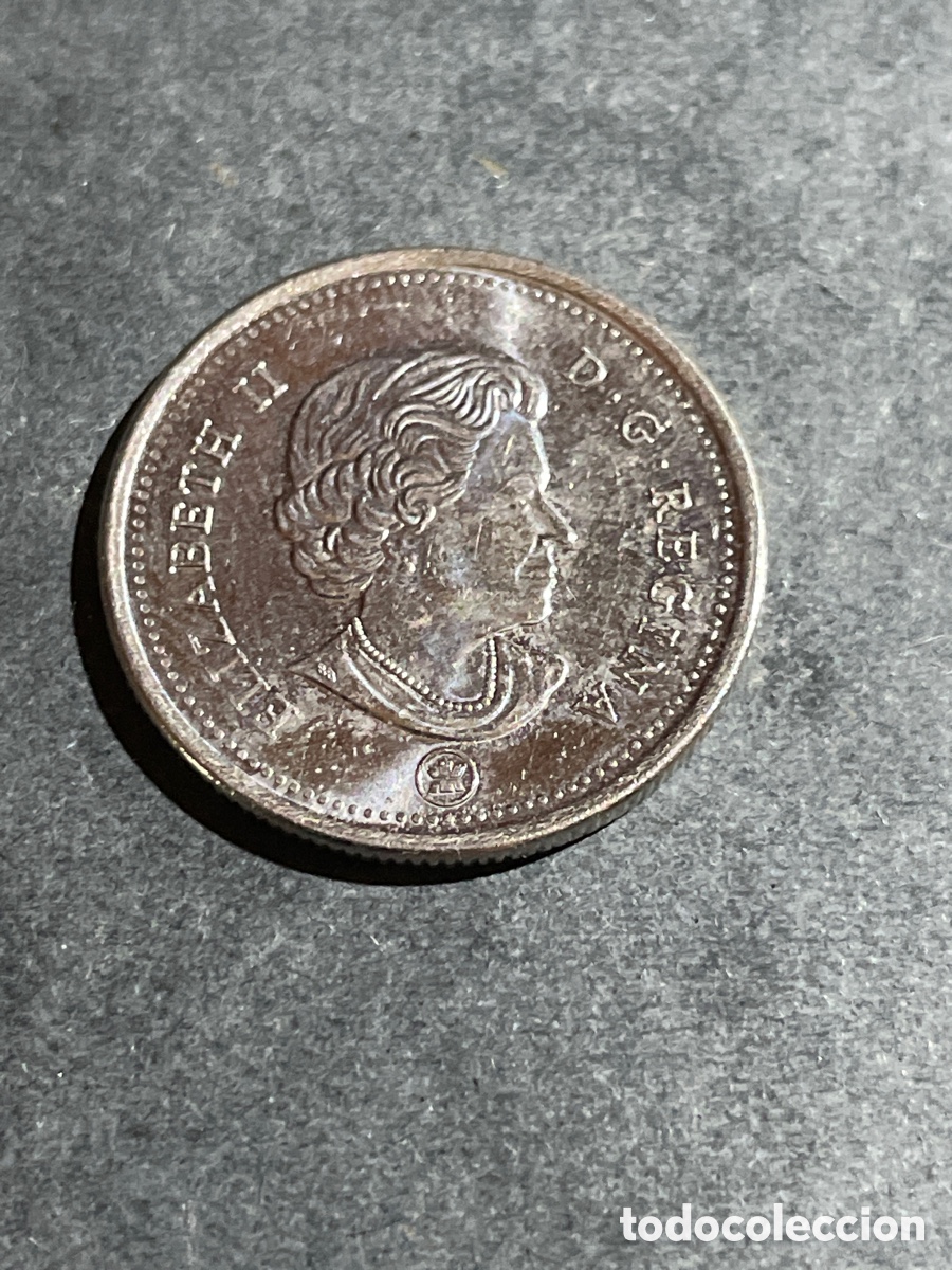 Monedas antiguas de Am&eacute;rica: Canad&aacute; 25 cent a&ntilde;o 2015 - Foto 2