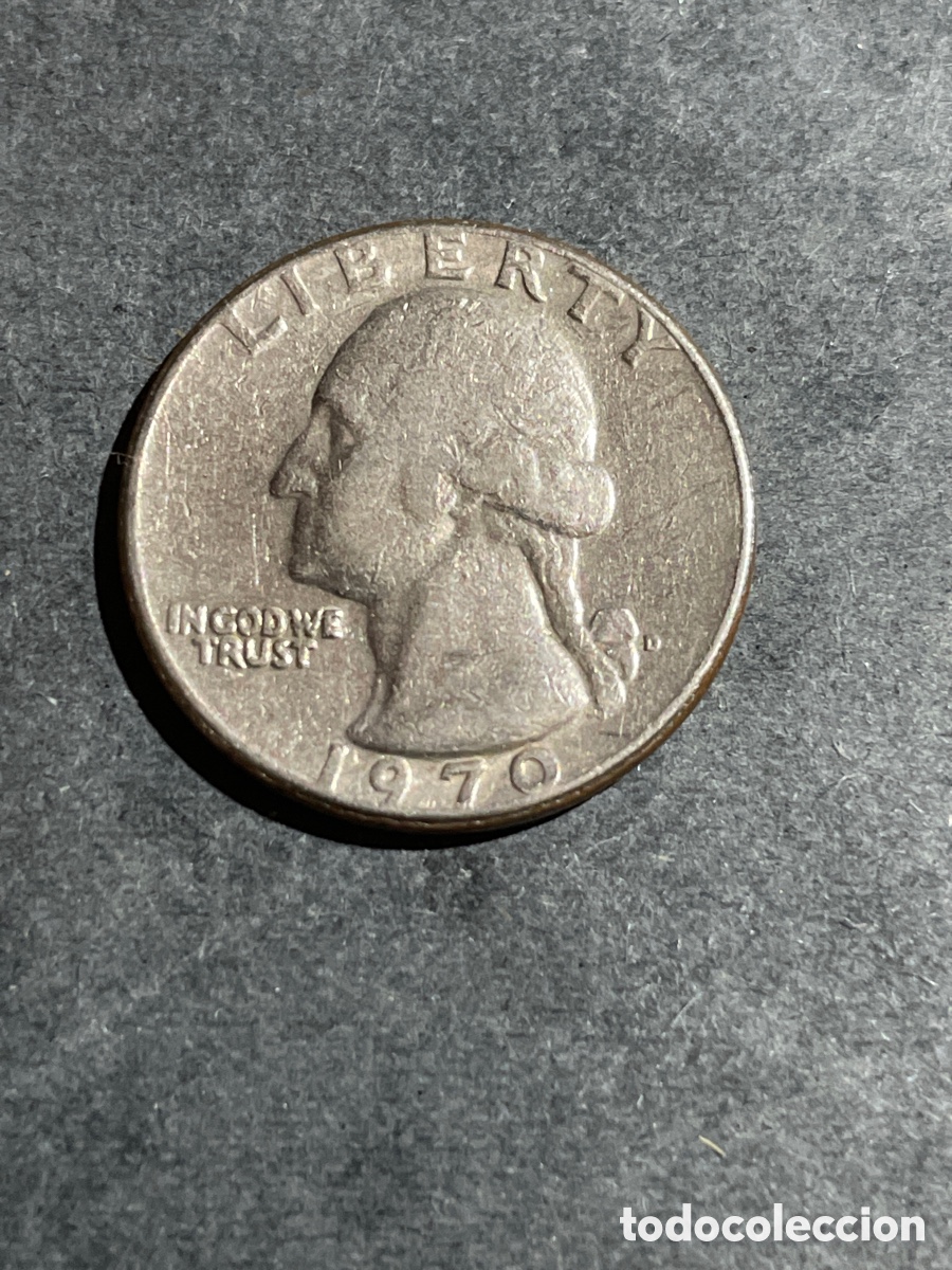 Monedas antiguas de Am&eacute;rica: EEUU 1/4 d&oacute;lar a&ntilde;o 1970 - Foto 1